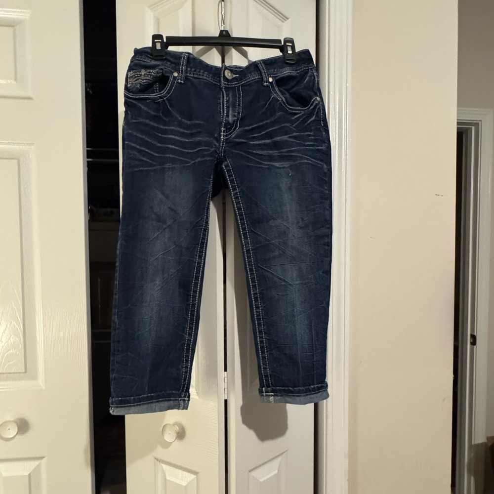 Rhythm Blue Jeans with Tan Detail